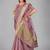 Purple woven silk saree with blouse