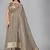 Grey woven silk saree with blouse