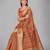 Brown woven silk saree with blouse