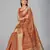 Brown woven silk saree with blouse