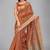 Brown woven silk saree with blouse