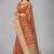 Brown woven silk saree with blouse