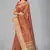 Brown woven silk saree with blouse