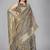 Grey woven silk saree with blouse