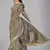 Grey woven silk saree with blouse