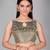 Grey woven silk saree with blouse