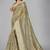 Beige woven silk saree with blouse