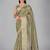 Beige woven silk saree with blouse