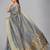 Light blue woven silk saree with blouse