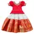 Silk Zari Embroidered White and Red Kids Pattu Pavadai