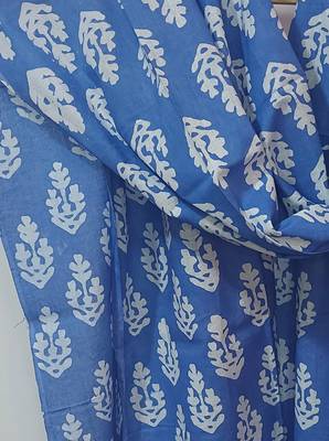 Bombay Buta Blue Snowflake Design Pure Cotton Dupatta 2