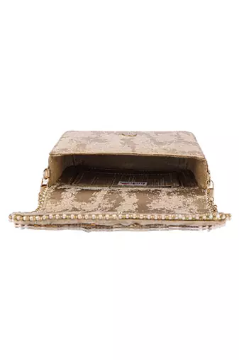 Gold Flap Clutch