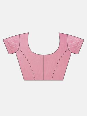 Ada Hand Embroidered Pink Georgette Saree With Blouse - A204743 5