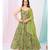 Kelly Green Floral Readymade Georgette Anarkali Suit