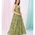 Kelly Green Floral Readymade Georgette Anarkali Suit
