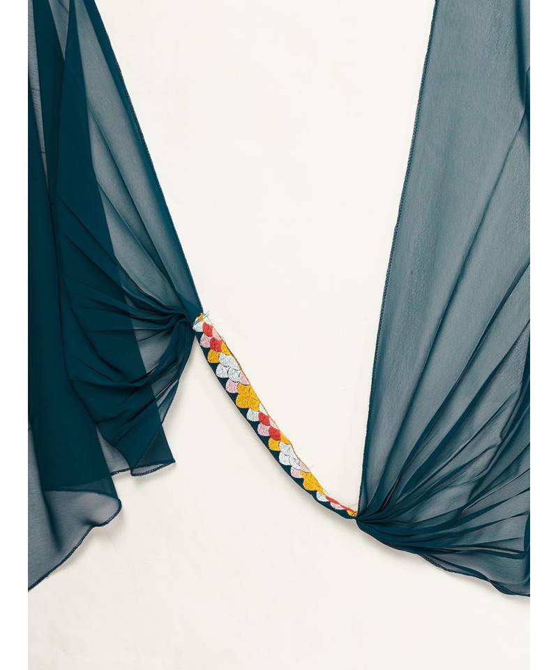 Peacock Blue Pakistani Style Sharara Suit in Georgette