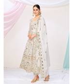 Snow White Pakistani Sharara Suit In Georgette