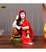 Karigaari India Polyresine  Matka women Rajasthani Showpiece for Home Decor