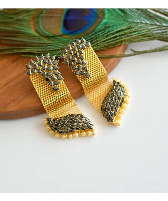 Royal Unique Black Party Wear Earrings dj-05584 1