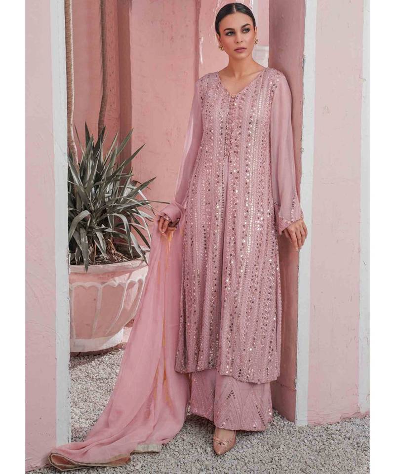 knee length dresses for ladies Royal Embroidered Light Purple Net Bridal Long Maxi Dress with Rich  Embellishments  Best Price Online in Pakistan