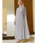 Light Grey Georgette Pakistani Salwar Kameez