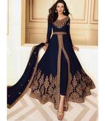 Navy Blue Georgette Anarkali Salwar Kameez