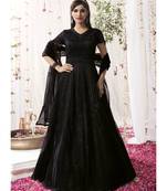 Black All Over Embroidered Festive Anarkali Suit