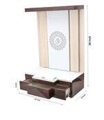 Office with LED Light MDF PVC Laminated Puja Mandir |Wall Hanging & Table Top Home Mandir  Size: 36 x 16 x 24 es