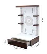 Office with LED Light MDF PVC Laminated Puja Mandir |Wall Hanging & Table Top Home Mandir 36 x 16 x 24 es