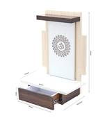 Sangam Ad Wall Mount Pooja Temple for Home Shop & Office with LED Light MDF PVC Laminated Puja Mandir (36 X 14 X 24 ES)