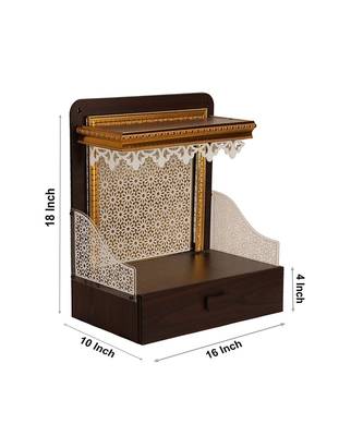 SANGAM AD MDF Pooja Temple for Home & Offce Wooden Temple/Mandir/Pooja Ghar (Size 16 X 10 X 18)Pooja-Items 1