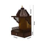 Sangam Ad Wooden Wall Hanging (MDF) Temple with LED Light for Home & Office | Pooja Mandir (28x155x10 Inches)Pooja-Items