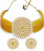 Simply Yours,Necklace, Earring & Maang Tikka Set(Green)