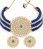 Simply Yours,Necklace, Earring & Maang Tikka Set(Gold)