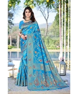 banrasi silk  Saree With Blouse piece 1