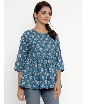 Cotton Floral Print top/Tunic for Womens/Girls 2