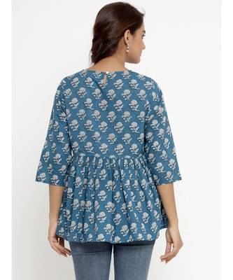 Cotton Floral Print top/Tunic for Womens/Girls 4