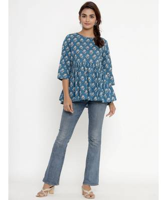 Cotton Floral Print top/Tunic for Womens/Girls 5