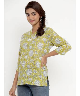 Cotton Floral Print top/Tunic for Womens/Girls 1