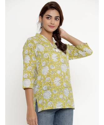Cotton Floral Print top/Tunic for Womens/Girls 2