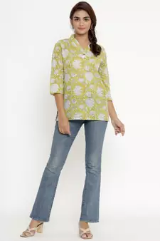 Cotton Floral Print top/Tunic for Womens/Girls