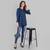 Rayon Casual Tea Blue Solid Top For Girls and Women ( Hip Length )