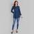 Rayon Casual Tea Blue Solid Top For Girls and Women ( Hip Length )