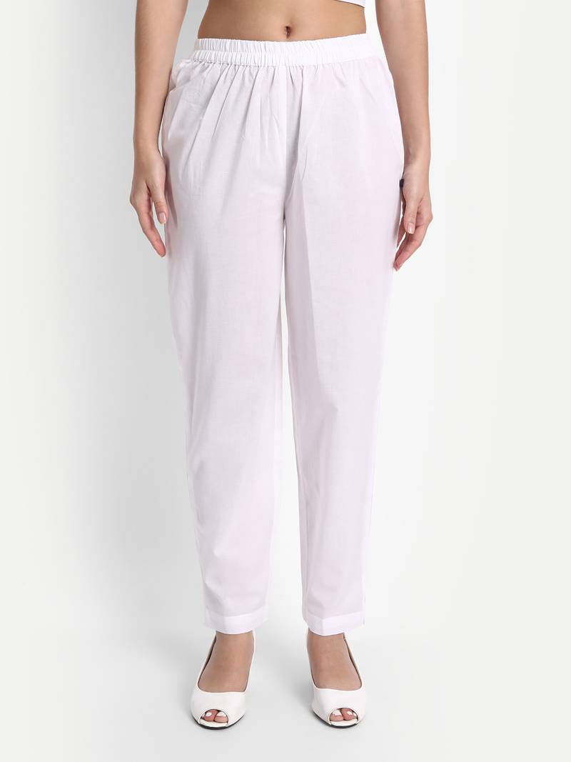 Women's Cotton Casual Green And White 
Floral Print Kurta Set