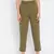 Green plain polyester trousers