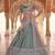 Desirable Rama Green Zarkan, Dori, and Thread embroidered satin Bridal Lehenga