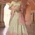 Pista green Zarkan with Sequins embroidered Satin Wedding lehenga