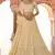 Light-yellow sequins and thread embroidered georgette semi stitched designer lehenga