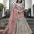 Turquoise zarkan, thread, zari, dori, and sequins embroideredvelvet semi stitched lehenga