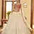 Beige Embellished Mukaish work Georgette semi stitched lehenga